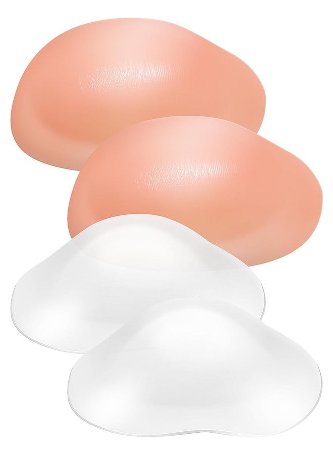 Healeved Silicone Shoulder Pads for Women 4 Pairs Invisible Self-Adhesive Shoulder Enhancers Reusable Anti-Slip Cushions for Clothing Support and Posture Correction 5.31 X 2.95 Inches - Image 1