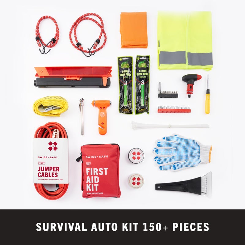 Swiss Safe 2-in-1 First Aid Kit for Car, Travel & Home, Businesses - Bonus Mini Kit for Medical Emergency Aid, Survival, Camping - FSA & HSA Eligible - 120+32 Pcs, Small+Travel FAK - Image 2