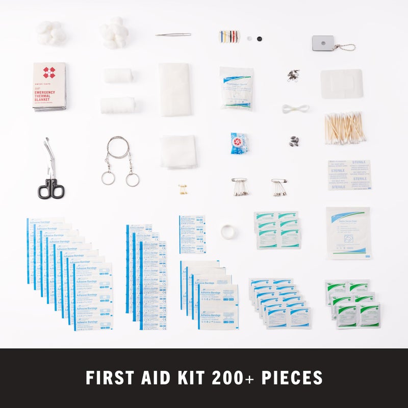 Swiss Safe 2-in-1 First Aid Kit for Car, Travel & Home, Businesses - Bonus Mini Kit for Medical Emergency Aid, Survival, Camping - FSA & HSA Eligible - 120+32 Pcs, Small+Travel FAK - Image 5