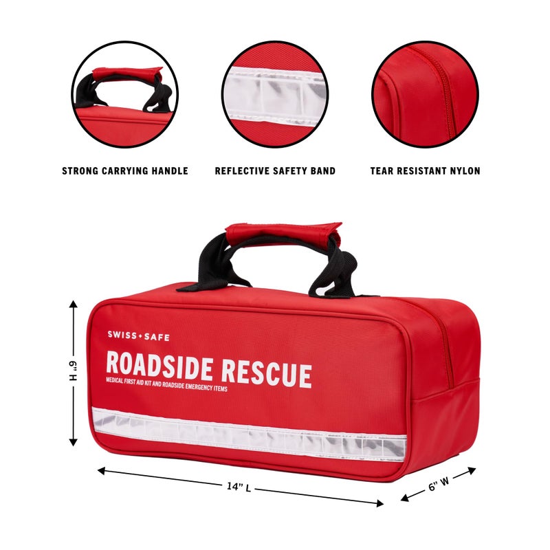 Swiss Safe 2-in-1 First Aid Kit for Car, Travel & Home, Businesses - Bonus Mini Kit for Medical Emergency Aid, Survival, Camping - FSA & HSA Eligible - 120+32 Pcs, Small+Travel FAK - Image 3