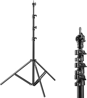 Selens Selens Photography Heavy Duty Light Stand, Air-Cushioned Light Stand 9.19 ft / 2.8 m Aluminum Alloy Tripod Stand for - Image 1