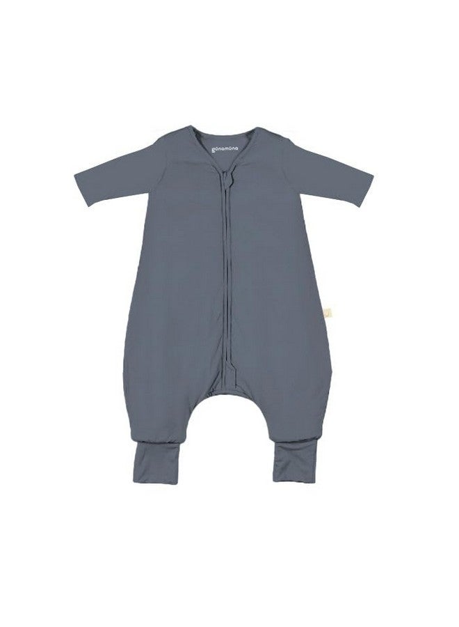 GUNAMUNA Unisex Long-Sleeve Footie Sleep Bags, Easy Diaper Changes, 1.0 TOG, 3-6 Months, Hush - Image 1