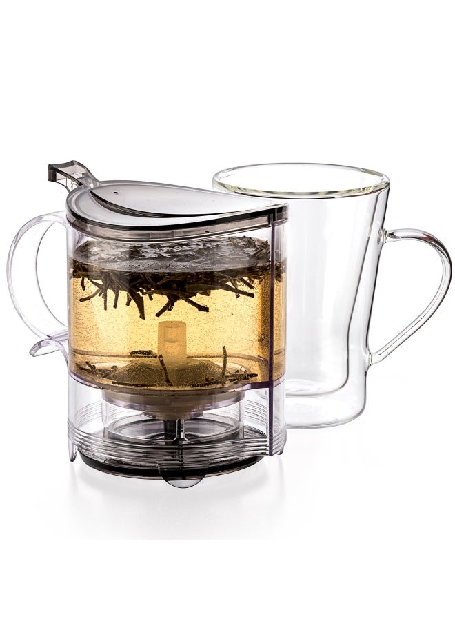 Tealyra - leafTEA MAKER - 18.5-ounce - Loose Tea Teapot With Removable Infuser - Best Tea Maker For Perfect Cup of Leaf Tea - Bottom Dispensing - Dripping Free Guarantee - 550ml  - Image 5