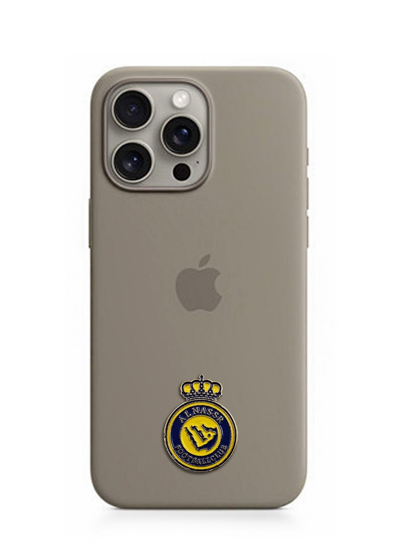 2 Pieces Al-Nassr Metal Sticker for Mobile or Any Smooth Surface