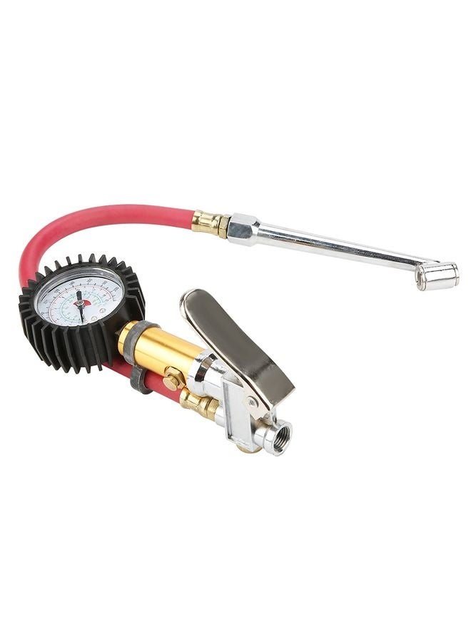 HOMESTAR Tire Inflator with Tire Pressure Gauge, Extended Straight-on Air Chuck with 12 Inch Rubber Air Hose - Image 4