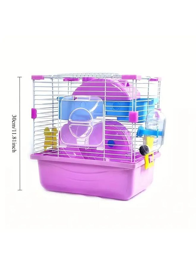 قفص الهامستر متوسط الحجم الأخضر الناقل للسفر شفاف التهوية تصميم - Image 3