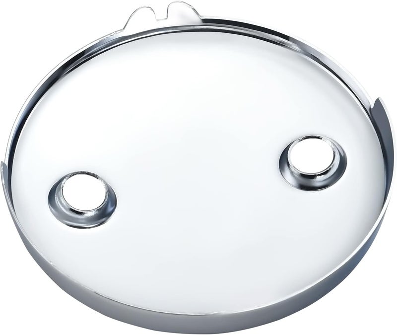 LOWCUS DTT101 Repalcement for Kingston Brass and for Delta 2 Hole Bathtub Overflow Plate,3-3/16 Inches Diameter,Polished Chrome - Image 4