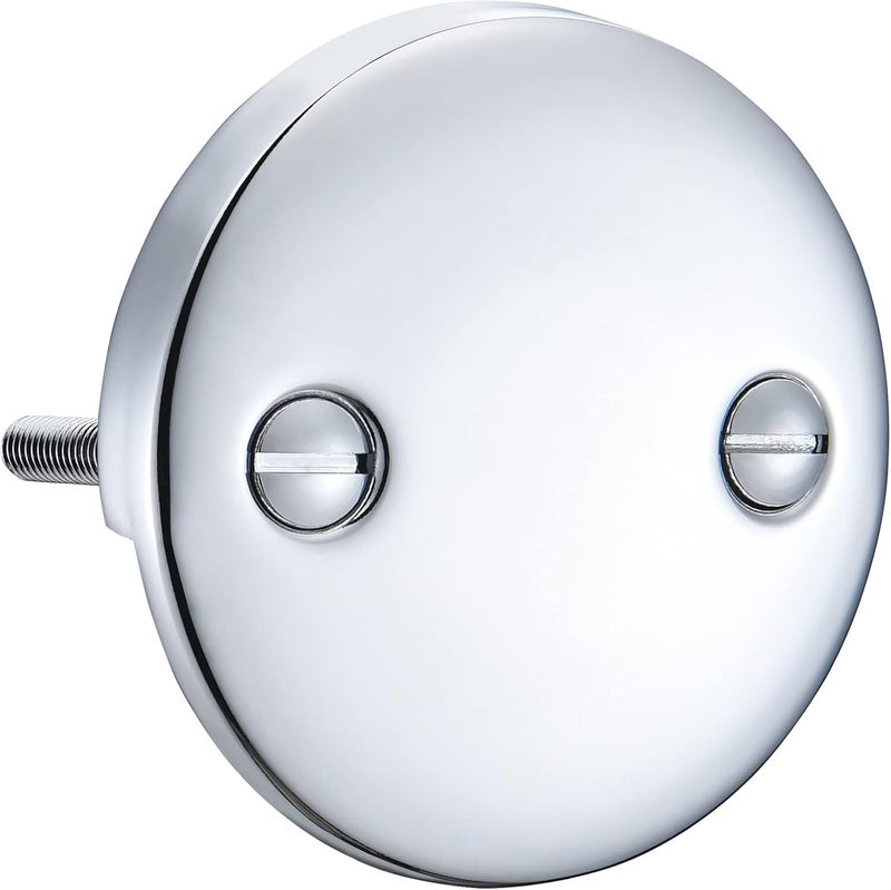 LOWCUS DTT101 Repalcement for Kingston Brass and for Delta 2 Hole Bathtub Overflow Plate,3-3/16 Inches Diameter,Polished Chrome - Image 1