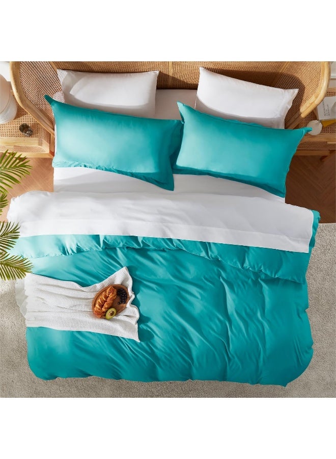 Nestl Nestl Duvet Cover Set - Queen Size, Teal  - Image 5