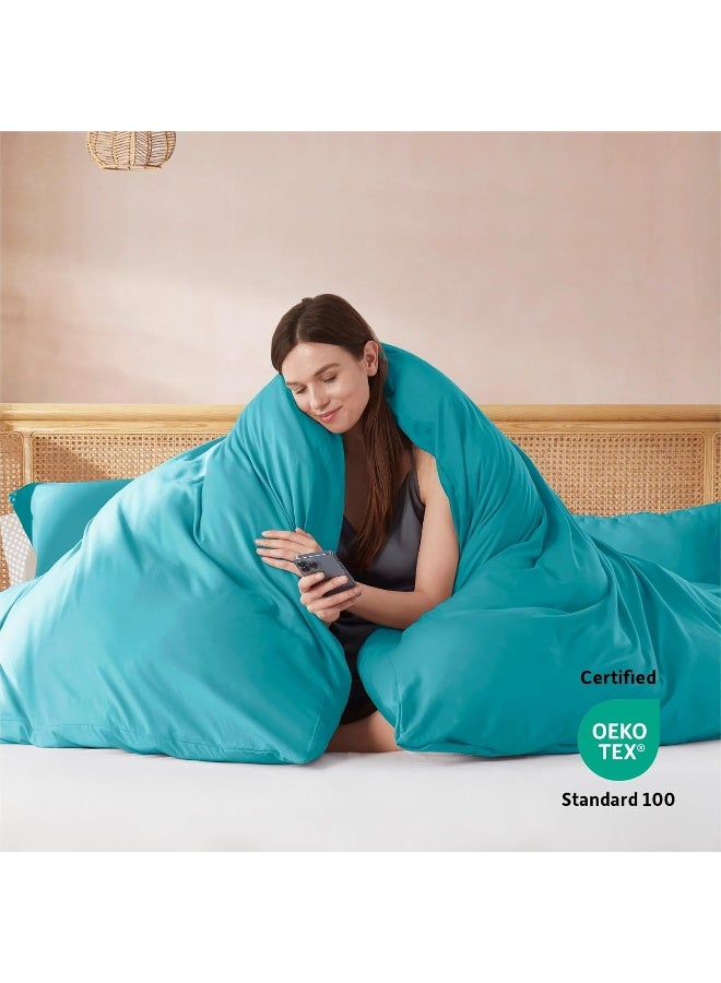 Nestl Nestl Duvet Cover Set - Queen Size, Teal  - Image 3
