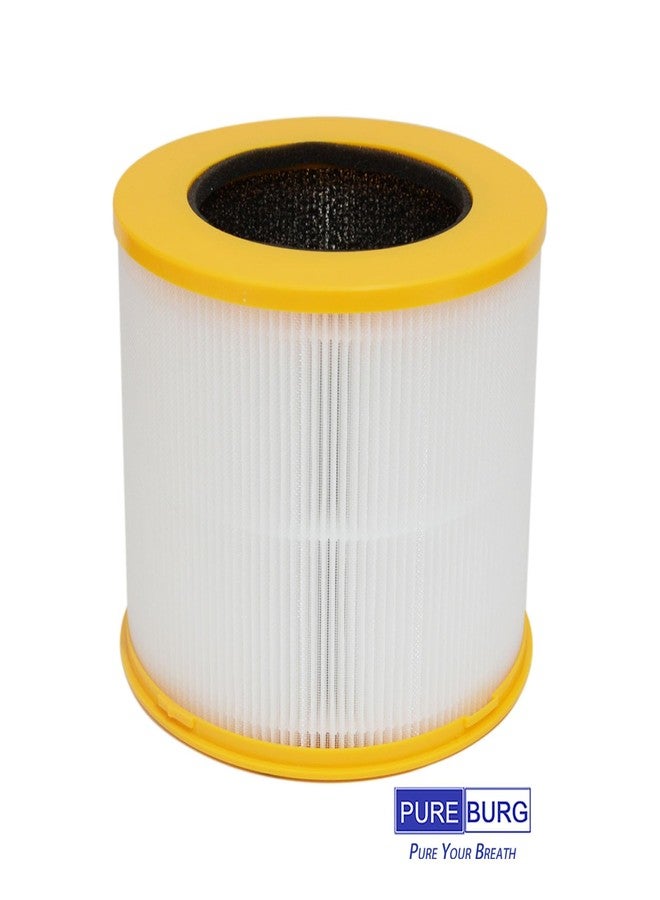 PUREBURG فلتر هيبا بديل من بيوربيرغ AD46000V متوافق مع جهاز تنقية الهواء المكتبي ديرت ديفل WD10100V، فلتر كربون نشط ثلاثي المراحل H13، عبوة من قطعتين - Image 2