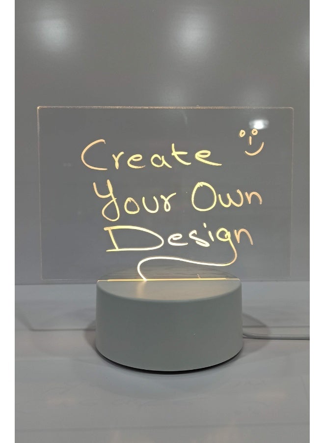 مصباح LED أكريليك ثلاثي الأبعاد فارغ DIY ومصباح طاولة تقويم - Image 1