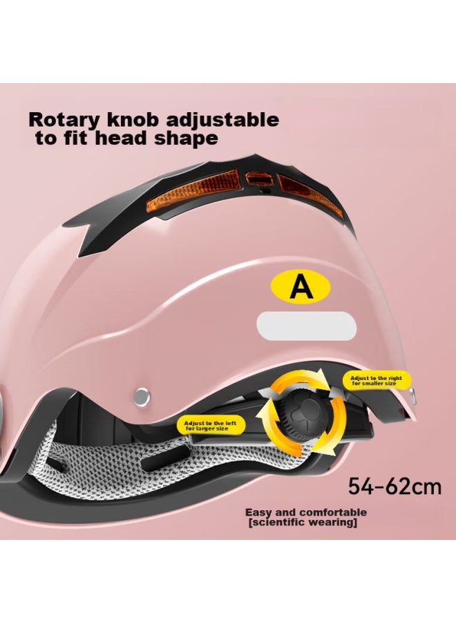 Ad New National Standard Class A Electric Vehicle Helmet, 3c Certified, For Men And Women, Summer Sun Protection, Electric Scooter Safety Helmet, Uni Lightweight Half Helmet, Motorcycle Helmet, 815 Girls' Pink - Image 2