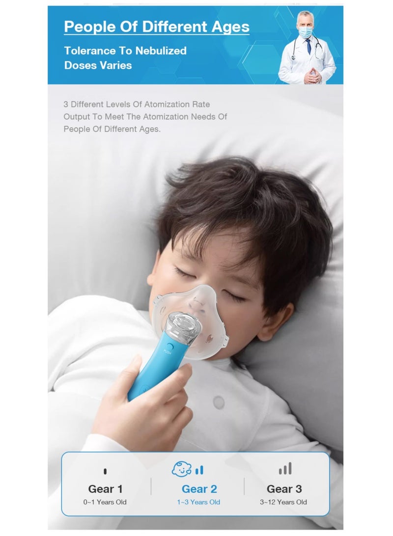 Dr.isla جهاز البخاخات N9 البخاخات المحمولة للأطفال بخاخ البخاخات بالموجات فوق الصوتية بخاخة بخاخة صغيرة للسعال شبكة البلغم - Image 5