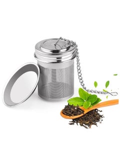 Bukela 304 Stainless Steel Tea Infuser Tea Strainer with Draining Tray Tea Filter for Loose Tea, Chamomile, Green Tea Loose Leaves Fine Mesh Strainer for Teapots, Cups, Mugs, 41 * 56mm  - Image 1