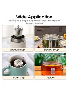 Bukela 304 Stainless Steel Tea Infuser Tea Strainer with Draining Tray Tea Filter for Loose Tea, Chamomile, Green Tea Loose Leaves Fine Mesh Strainer for Teapots, Cups, Mugs, 41 * 56mm  - Image 2