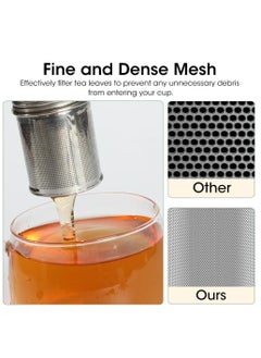 Bukela 304 Stainless Steel Tea Infuser Tea Strainer with Draining Tray Tea Filter for Loose Tea, Chamomile, Green Tea Loose Leaves Fine Mesh Strainer for Teapots, Cups, Mugs, 41 * 56mm  - Image 3