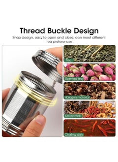 Bukela 304 Stainless Steel Tea Infuser Tea Strainer with Draining Tray Tea Filter for Loose Tea, Chamomile, Green Tea Loose Leaves Fine Mesh Strainer for Teapots, Cups, Mugs, 41 * 56mm  - Image 4