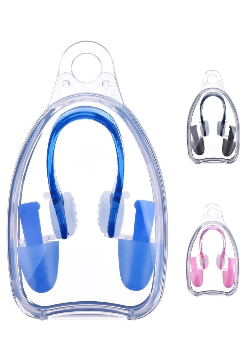 KASTWAVE Nose Clips and Earplugs Set, Swimming Soft Silicone Nose Plugs and Ear Plugs for Swimming Adults Kids Nose Ear Protectors Kit ideal for Beginner - Image 1