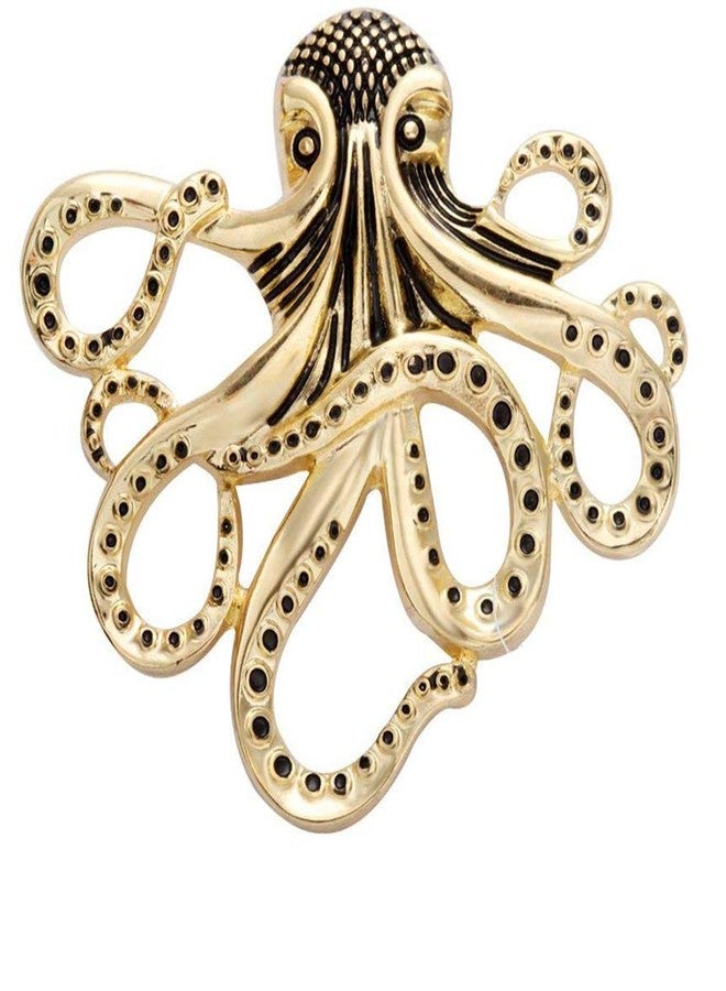 MANZHEN Trendy Gold Plated Octopus Magnetic Eyeglass Holder for Shirts(Antique gold) - Image 1