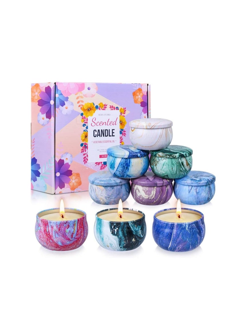 OFUN Scented Candles Gifts Set for Women, 9 Pack Aromatherapy Candles Pack Soy Wax with Essential Oil Include Lavender, Jasmine and Vanilla for Bridesmaid, Birthday, Valentine's, Mother's Day, Bath, Yoga - Image 1