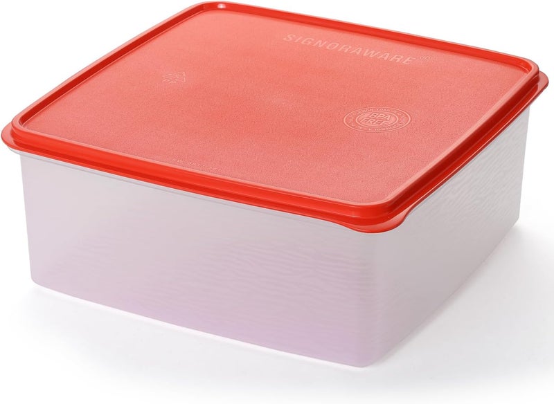 Signoraware Plastic Storage Containers with Lids - 12L Storage Bins with Lids – Airtight Plastic Storage Bins for Food Storage, Pet Food, Rice– Stackable Clear Organizing Bins for Toy Storage, Garage, Pantry - Image 1