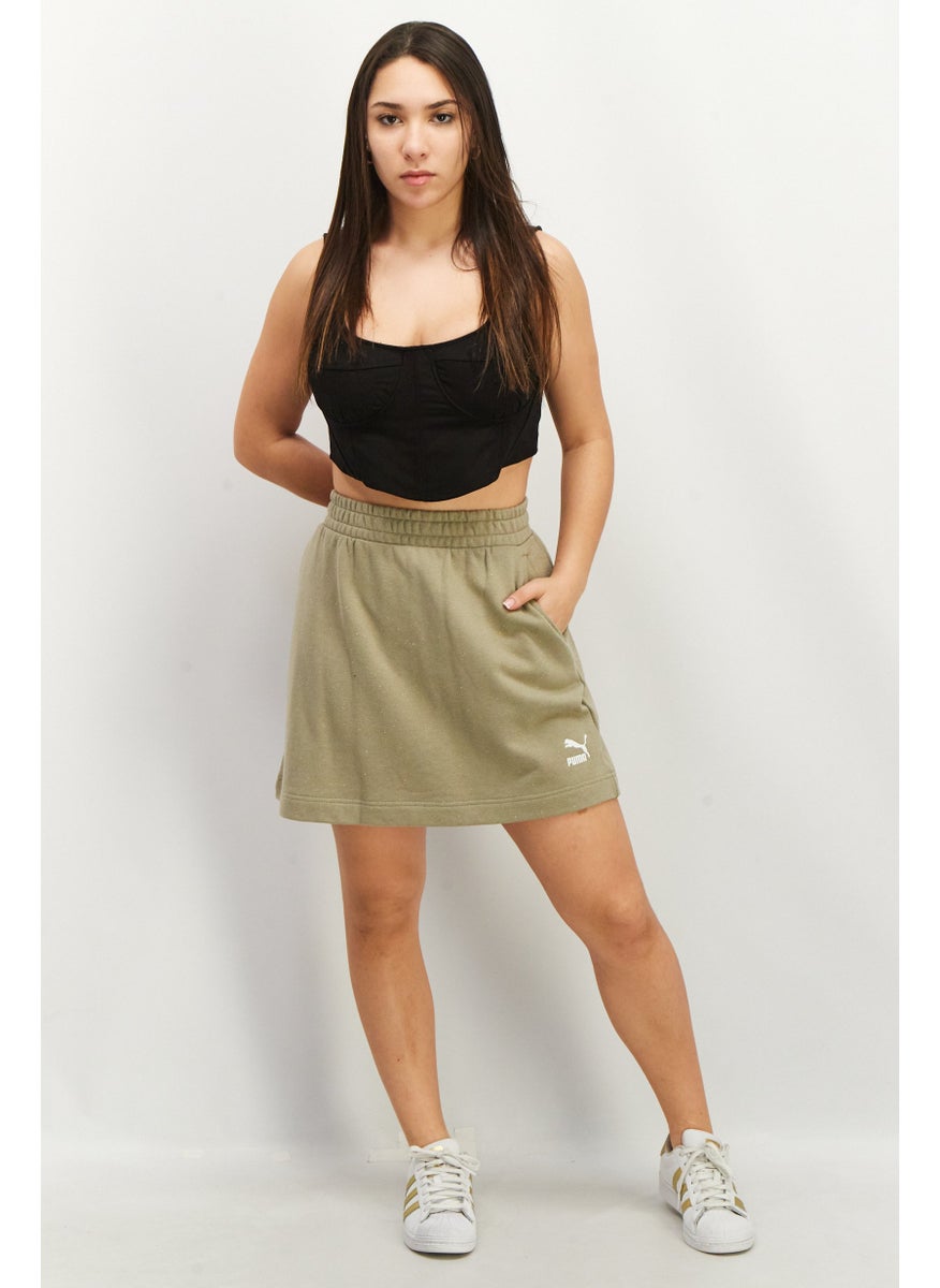 PUMA Women Sportswear Fit Embroidered Logo Outdoor Skirt, Pebble Grey Heather  - Image 2
