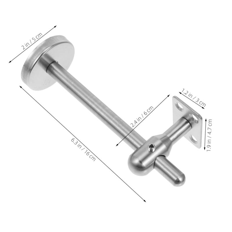 Stainless Steel Handrail Bracket Adjustable Wall Mounted Flat Heavy Duty Indoor Outdoor Support - Image 3
