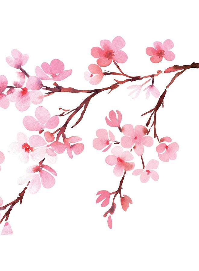 Decowall Dwl2003 Watercolor Cherry Blossoms Kids Wall Stickers Wall Decals Peel And Stick Removable Wall Stickers For Kids Nursery Bedroom Living Room Décor - Image 5