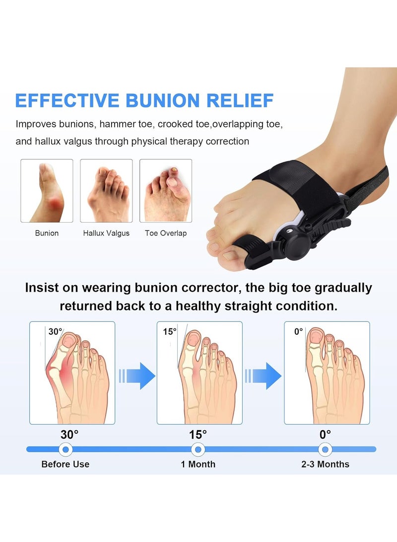 Generic Bunion Corrector for Women, Bunion Corrector for Women Men, Adjustable Big Toe Straightener with Silicone Pad and Anti-Slip Strap, Comfortable Bunion Fix Device for Right/Left Feet  - Image 2