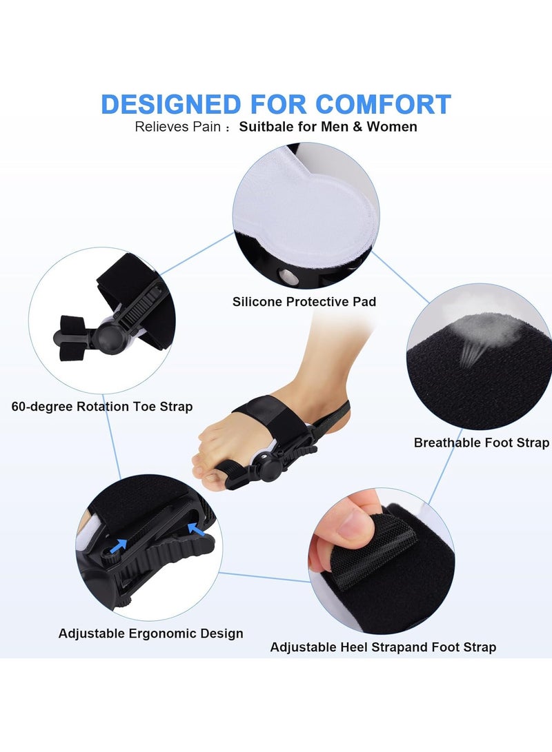 Generic Bunion Corrector for Women, Bunion Corrector for Women Men, Adjustable Big Toe Straightener with Silicone Pad and Anti-Slip Strap, Comfortable Bunion Fix Device for Right/Left Feet  - Image 3