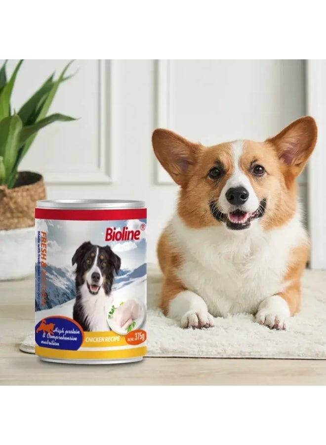 Bioline Canned Dog Food 375g-[Flavor - Chicken Meat] 6pcs - Image 3