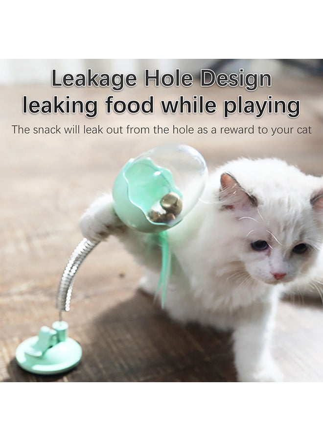 Loquat Food Dispenser Ball Interactive Toy With LED Light White/Black 28x8x8cm - Image 3