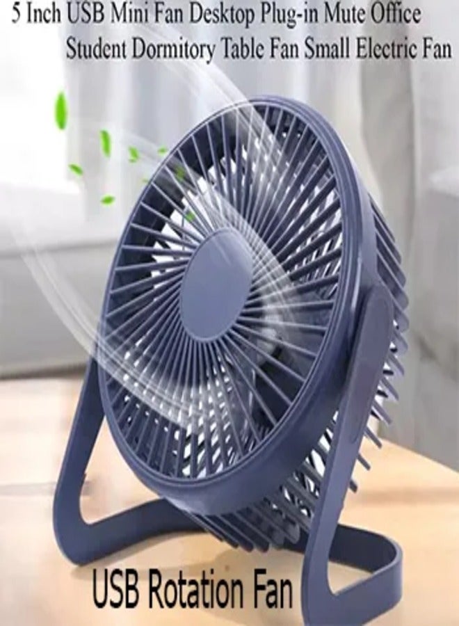 مروحة كهربائية صغيرة قابلة للتعديل بكابل USB ،  للمكتب ، للطلاب ، للاب توب ( ليست شحن ) - Image 2