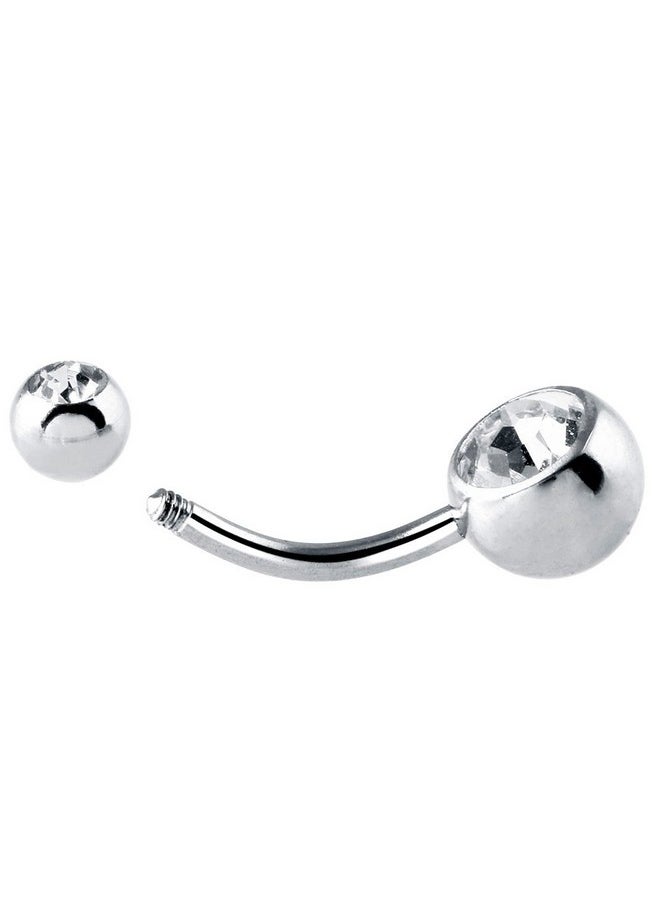 Coolrunner - 14G Belly Button Ring Body Jewelry Piercing 10 Pack, Silver Belly Button Ring, Stainless Steel Belly Button Ring For Women - Image 1