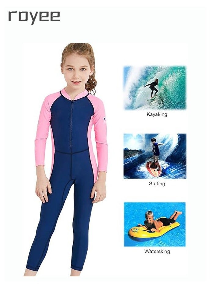 Royee Summer New Children's long sleeved one-piece swimsuit, Outdoor Quick Drying Sun Protection Swimsuit, Small and Medium-sized Children's Jellyfish Suit, Suitable for Boys and Girls Aged 3-12 - Image 4