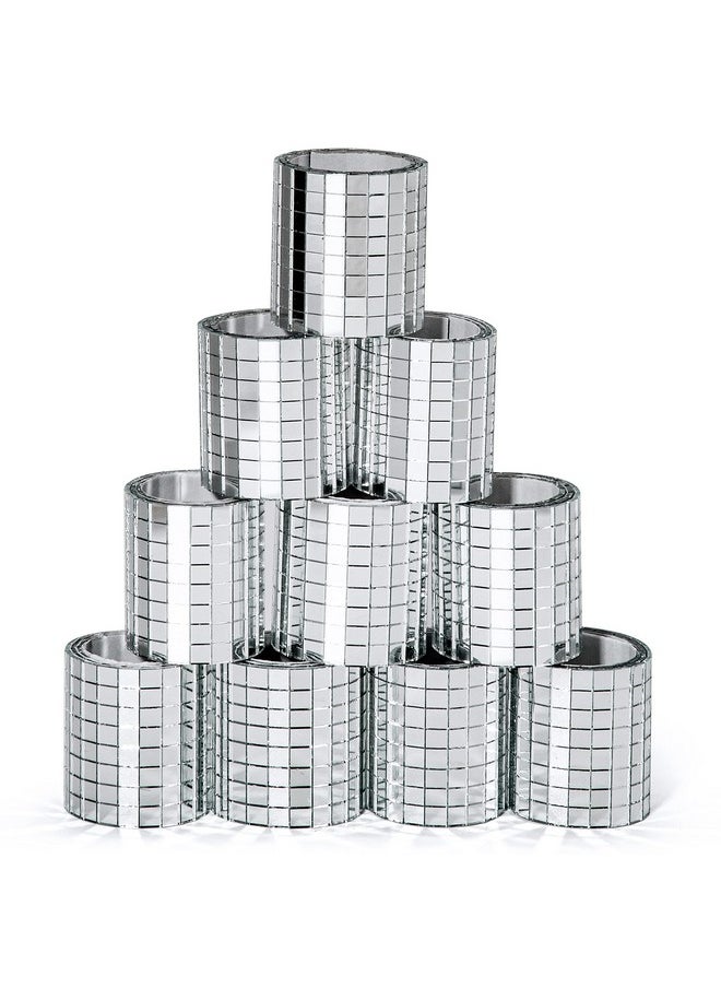 PP OPOUNT PP OPOUNT 4720 PCS Disco Ball Tiles, 5 x 5 mm Self-Adhesive Mirror Tiles for DIY Disco Balls, Mini Glass Tiles for Art Collage, Indoor Outdoor Craft Decoration(Silver)  - Image 1
