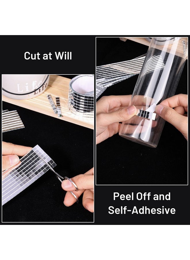 PP OPOUNT PP OPOUNT 4720 PCS Disco Ball Tiles, 5 x 5 mm Self-Adhesive Mirror Tiles for DIY Disco Balls, Mini Glass Tiles for Art Collage, Indoor Outdoor Craft Decoration(Silver)  - Image 4