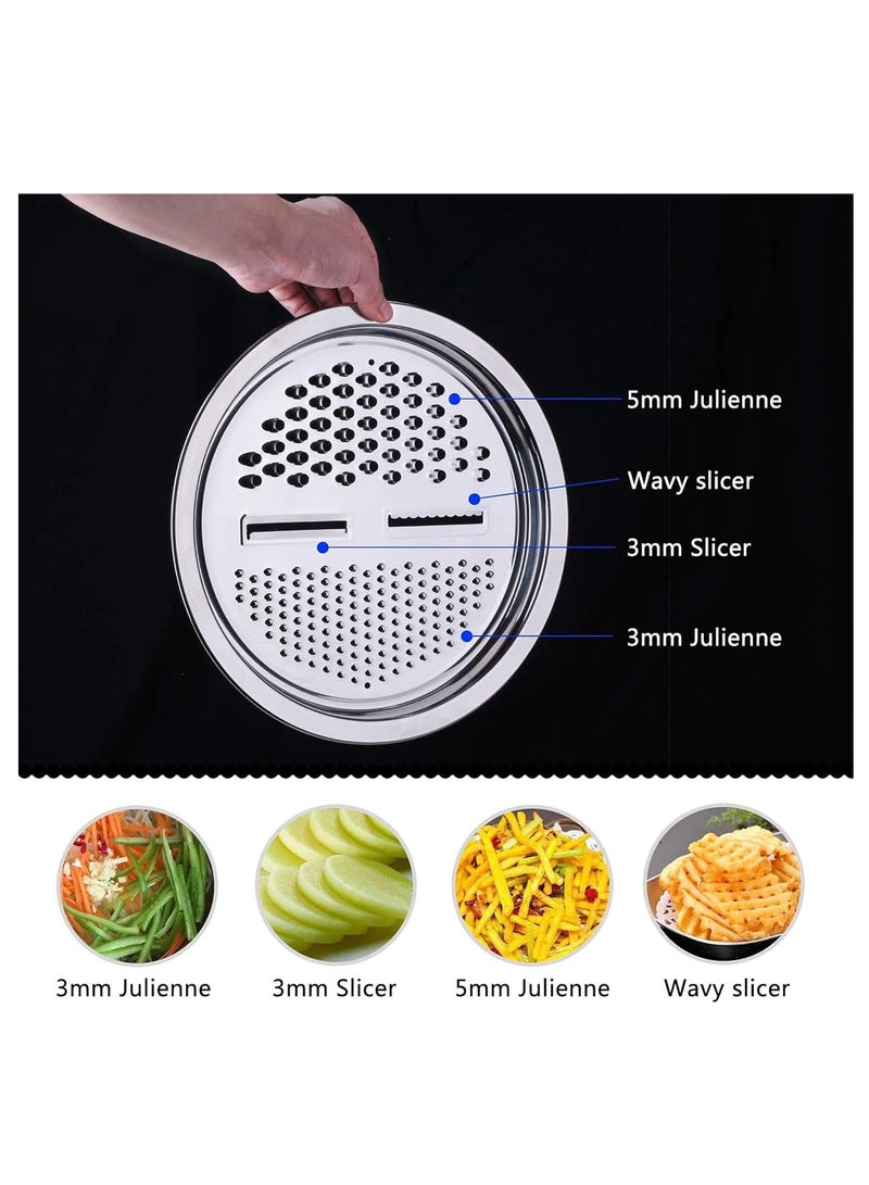 YelaJoy Multifunctional Stainless Steel Drain Basket, Multi-purpose Vegetable Slicer Graters For Kitchen, 3 In 1 Graters, Cheese Grater, Salad Maker, Bowl Drain Basin Ginger Grater Basket Vegetable Cutter  - Image 2