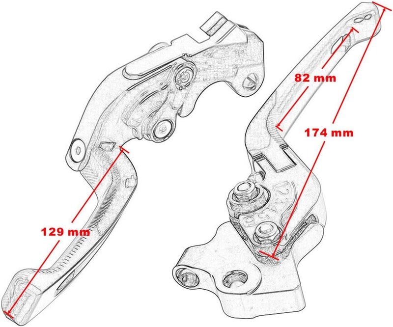 DEMULAX CNC Aluminum Folding Motorcycle Brake Clutch Levers - Image 2