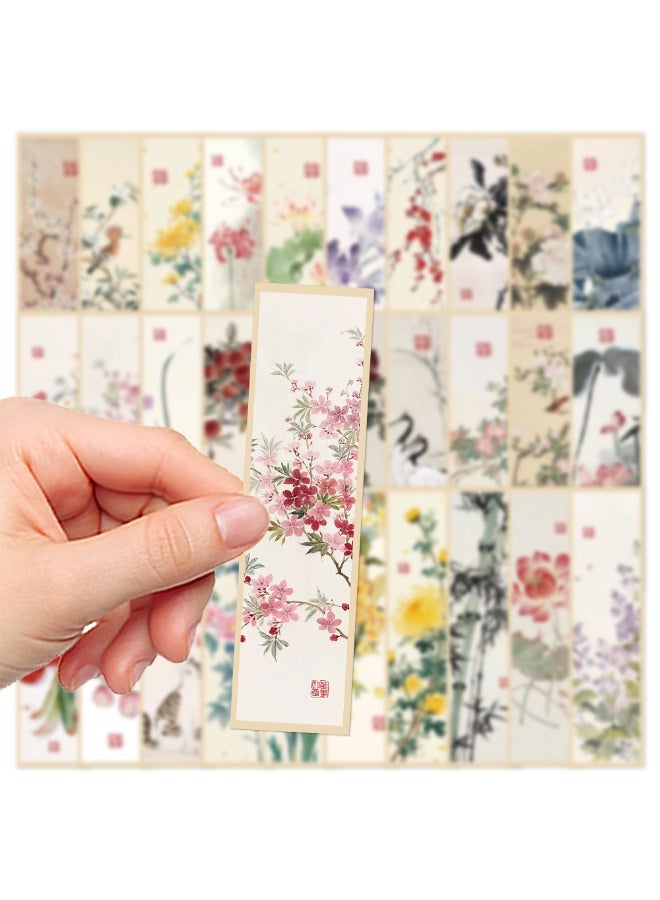 30 قطعة من علامات الكتب للرسم الصيني، علامات كتب للرسم بالحبر الصيني، علامات كتب فنية، علامات كتب ورقية، علامات دفتر ملاحظات، قرطاسية للطلاب - Image 4