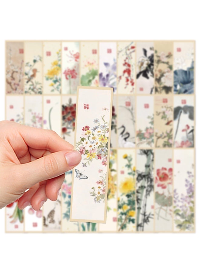 30 قطعة من علامات الكتب للرسم الصيني، علامات كتب للرسم بالحبر الصيني، علامات كتب فنية، علامات كتب ورقية، علامات دفتر ملاحظات، قرطاسية للطلاب - Image 5