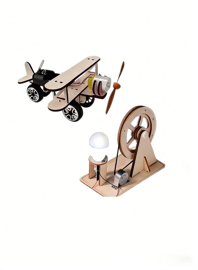 2 قطعة، مجموعات للأطفال من عمر 8-10 سنة، مشروع علمي لبناء مشاريع للأطفال 8-13 سنة، مجموعة سيارة نموذجية، ألعاب STEM للأولاد والبنات من عمر 8-12 سنة، ألغاز خشبية ثلاثية الأبعاد، هدايا عيد ميلاد لصغار السن 6-7-8-9-10-11-12-13 سنة. - Image 4