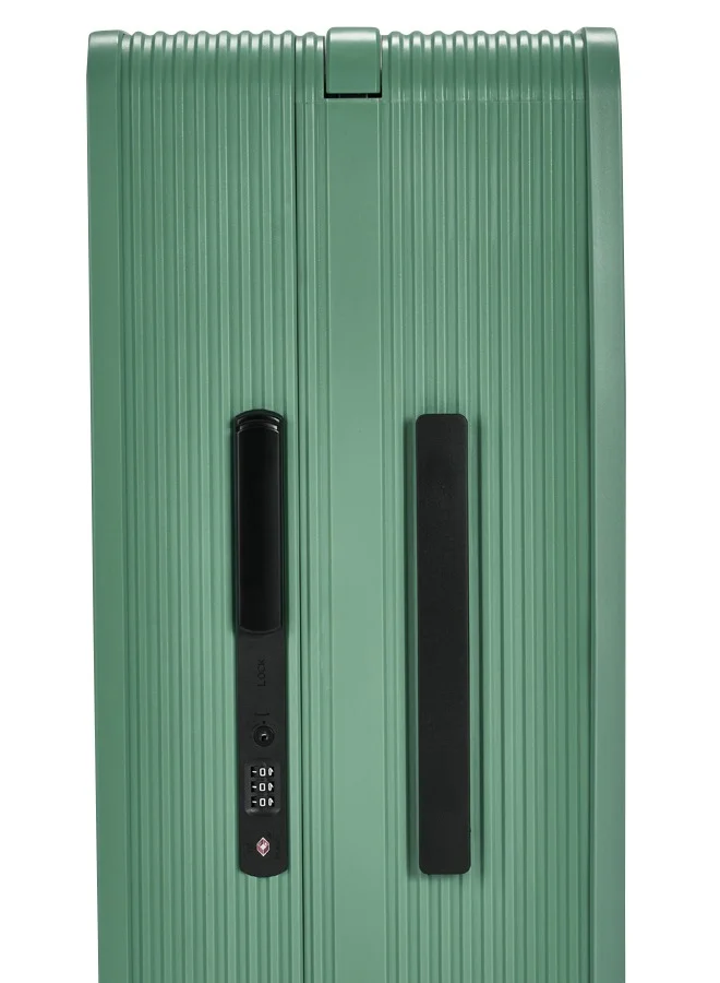 LIMRA Travel Bag It contains two compartments From Limra Made Of PC Cabin Carry Check-In Luggage Trolley Size 20 inch Color Green