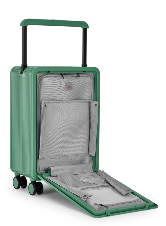 LIMRA Travel Bag It contains two compartments From Limra Made Of PC Cabin Carry Check-In Luggage Trolley Size 20 inch Color Green