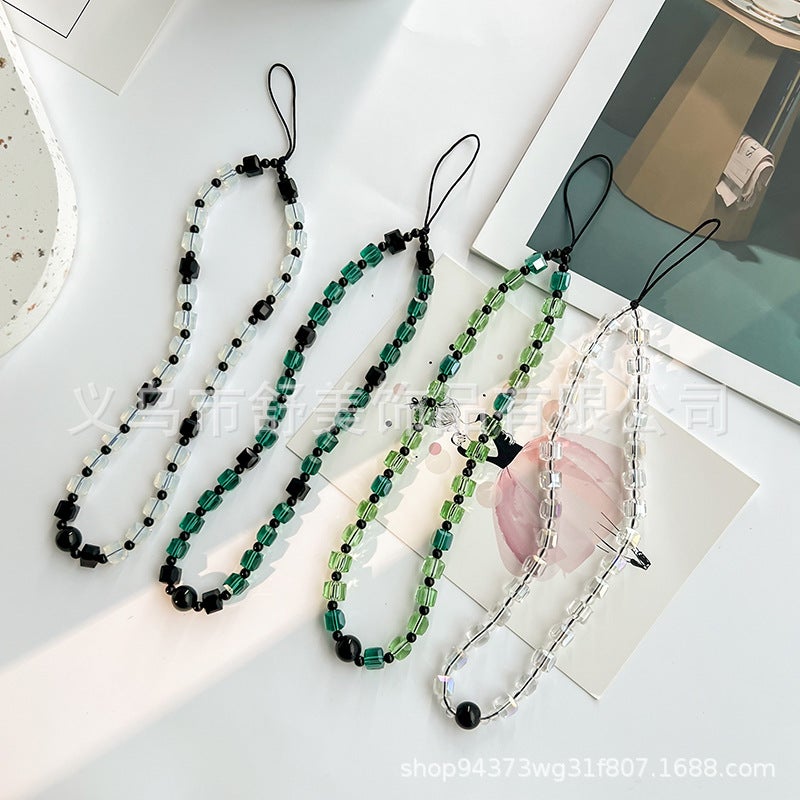 and Ken Dou Jin Zhini Same Style Sugar Crystal Beaded Mobile Phone Chain ins Mobile Phone Case Lanyard Pendant Crystal Chain - Image 3