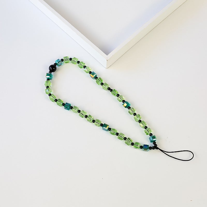 and Ken Dou Jin Zhini Same Style Sugar Crystal Beaded Mobile Phone Chain ins Mobile Phone Case Lanyard Pendant Crystal Chain - Image 1