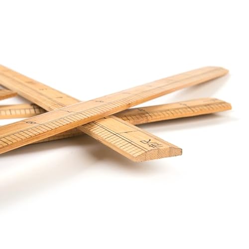 VOCUE 12Inch Wooden Ruler, Wood Measuring Ruler Double-Sided Centimeter Metric Ruler Wooden Straight Ruler for Drafting - Image 4