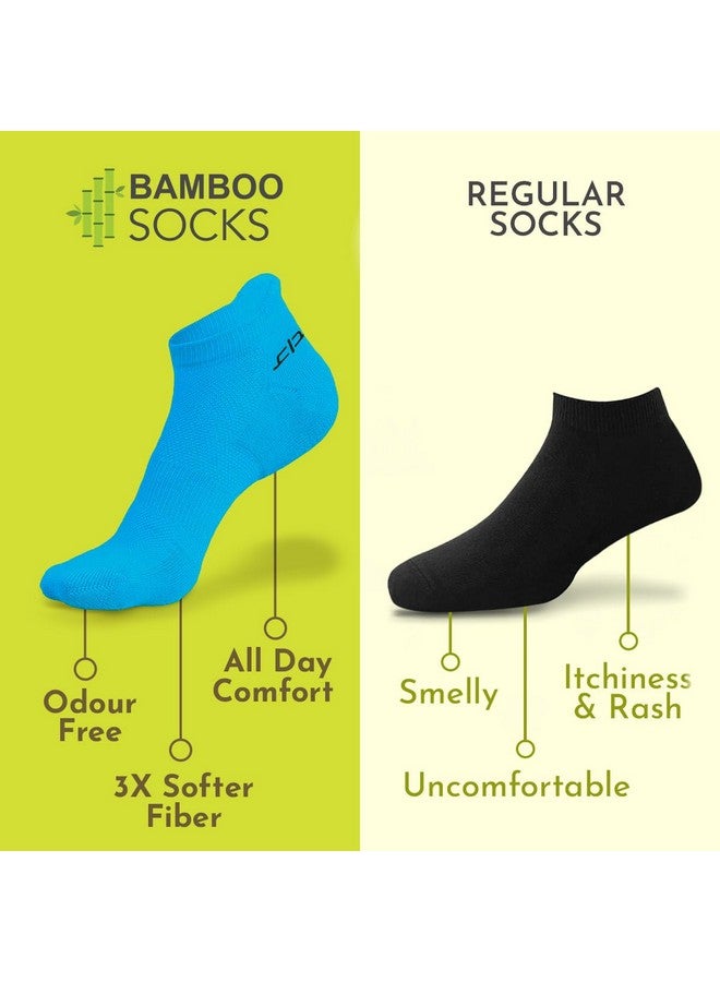 HEELIUM HEELIUM Bamboo Anklet Socks for Women|Ankle Length|Odour-Free & Breathable|Padded Base & Anti-bacterial|3X Softer than Cotton Socks, Blue  - Image 2