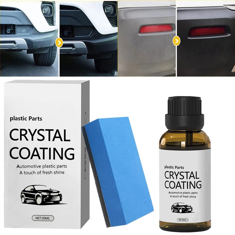 ZOTIMO Car Plastic Polish Black Exterior Revitalizing Agent Plastic Coating for Refurbishing & Cleaning Car Parts, Bikes, Trim & Accessories Liquid Fiber Polisher for Interior Shine & Restoration - Image 1